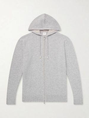 Ribbed Cashmere Zip-Up Hoodie Ribbed Cashmere Zip-Up Hoodie