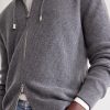 Ribbed Cashmere Zip-Up Hoodie - CU Ribbed Cashmere Zip-Up Hoodie - CU