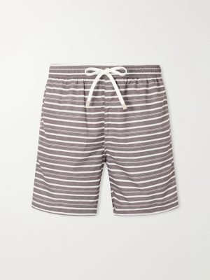 Straight-Leg Striped Swim Shorts