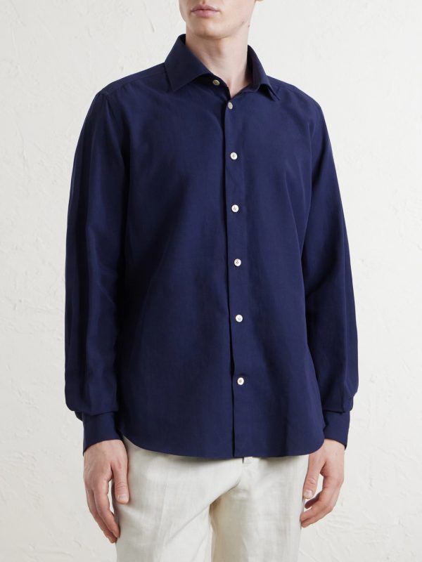 Lyocell, Linen and Cotton-Blend Shirt - FR Lyocell, Linen and Cotton-Blend Shirt - FR
