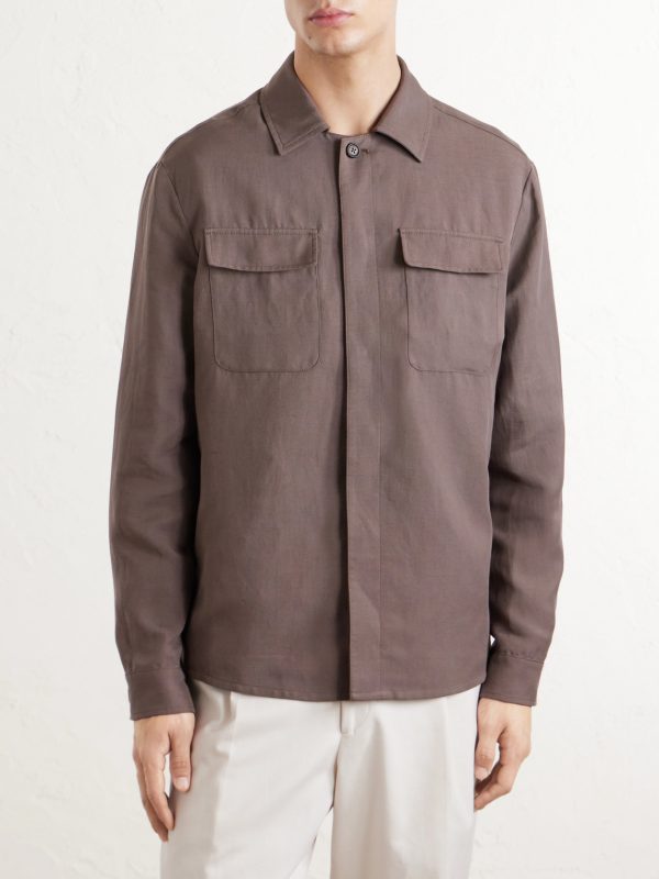 Lyocell and Linen-Blend Shirt - FR Lyocell and Linen-Blend Shirt - FR