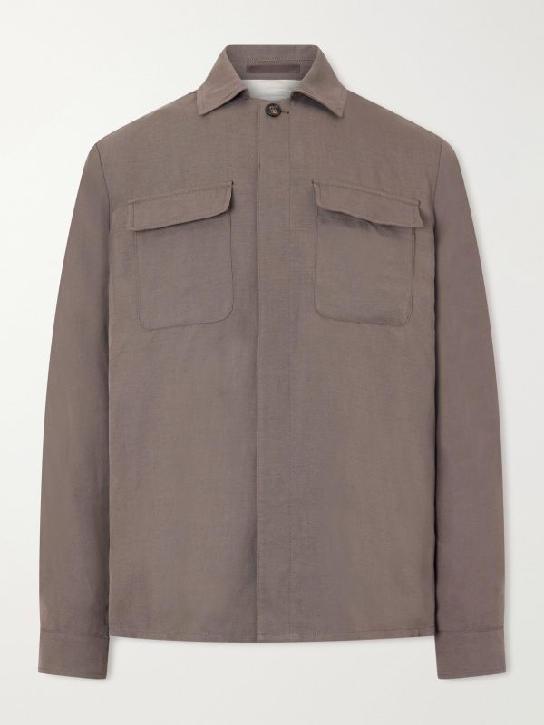 Lyocell and Linen-Blend Shirt Lyocell and Linen-Blend Shirt