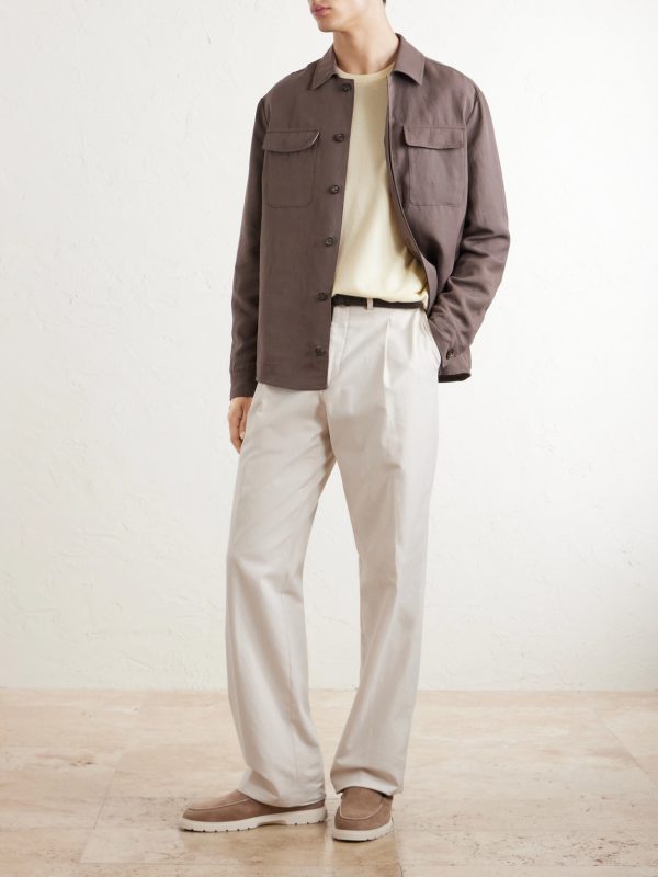 Lyocell and Linen-Blend Shirt - OU Lyocell and Linen-Blend Shirt - OU