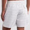 Straight-Leg Striped Swim Shorts - BK Straight-Leg Striped Swim Shorts - BK
