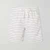 Straight-Leg Striped Swim Shorts Straight-Leg Striped Swim Shorts