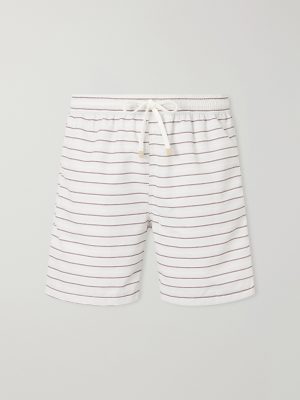 Straight-Leg Striped Swim Shorts
