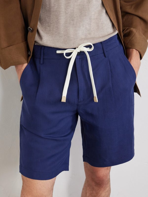 Wide-Leg Lyocell and Linen-Blend Twill Shorts - CU Wide-Leg Lyocell and Linen-Blend Twill Shorts - CU