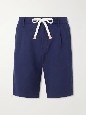 Wide-Leg Lyocell and Linen-Blend Twill Shorts Wide-Leg Lyocell and Linen-Blend Twill Shorts
