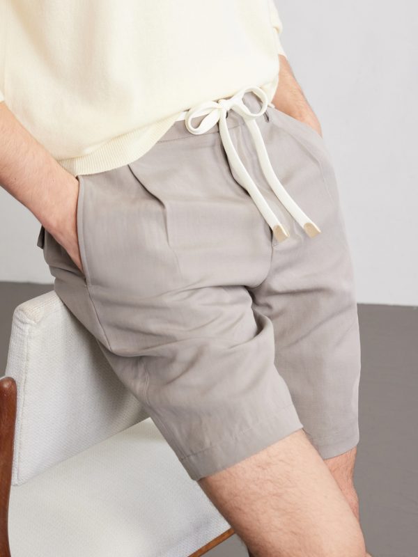 Wide-Leg Lyocell and Linen-Blend Twill Shorts - CU Wide-Leg Lyocell and Linen-Blend Twill Shorts - CU
