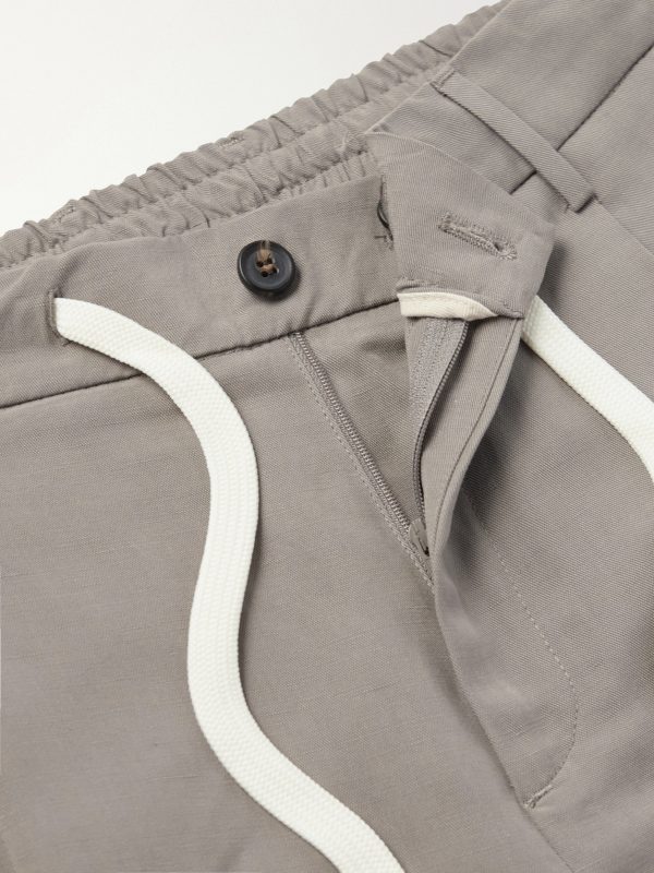 Wide-Leg Lyocell and Linen-Blend Twill Shorts - E1 Wide-Leg Lyocell and Linen-Blend Twill Shorts - E1