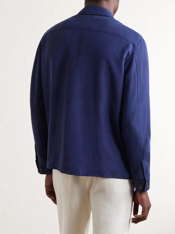 Lyocell and Linen-Blend Shirt - BK Lyocell and Linen-Blend Shirt - BK