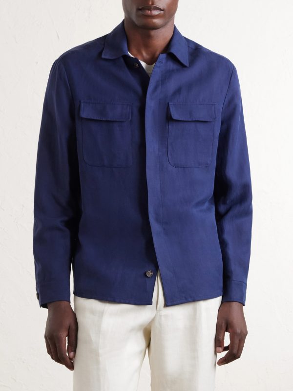 Lyocell and Linen-Blend Shirt - FR Lyocell and Linen-Blend Shirt - FR