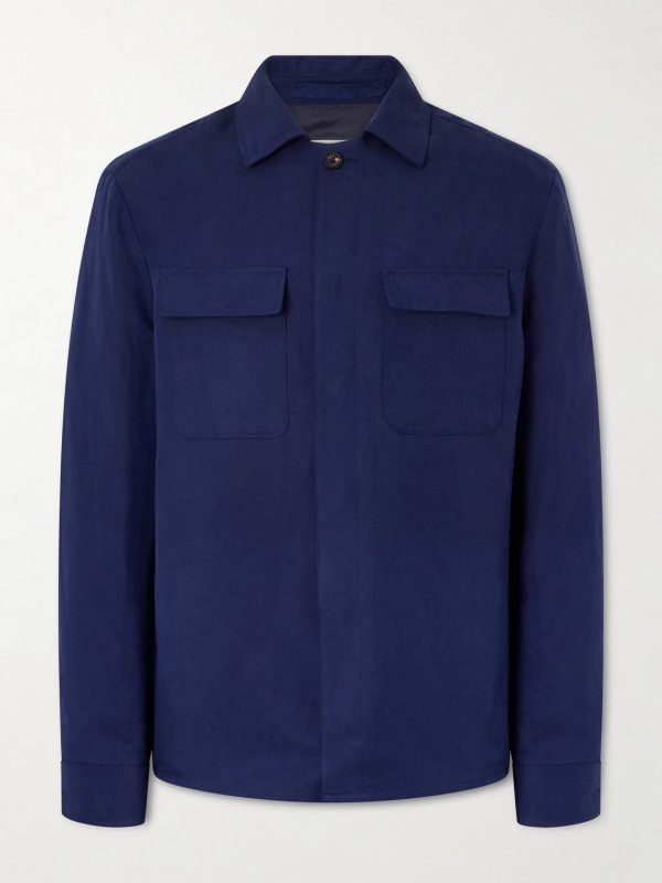 Lyocell and Linen-Blend Shirt Lyocell and Linen-Blend Shirt