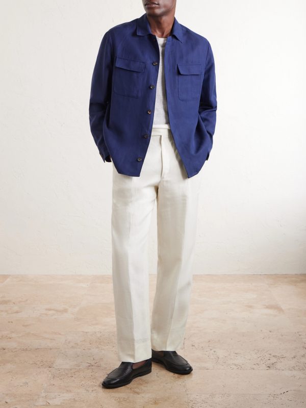Lyocell and Linen-Blend Shirt - OU Lyocell and Linen-Blend Shirt - OU