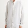 Nehru Lyocell, Linen and Cotton-Blend Shirt - FR Nehru Lyocell, Linen and Cotton-Blend Shirt - FR