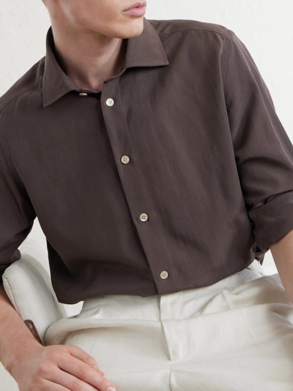 Lyocell, Linen and Cotton-Blend Shirt - CU
