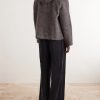 Brushed-Knit Zip-Up Hoodie - BK Brushed-Knit Zip-Up Hoodie - BK