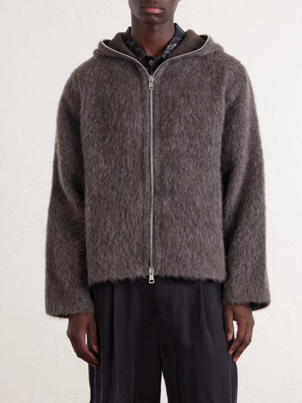 Brushed-Knit Zip-Up Hoodie - FR Brushed-Knit Zip-Up Hoodie - FR