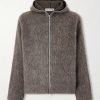 Brushed-Knit Zip-Up Hoodie Brushed-Knit Zip-Up Hoodie