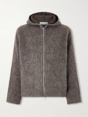 Brushed-Knit Zip-Up Hoodie Brushed-Knit Zip-Up Hoodie
