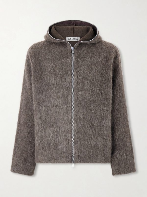 Brushed-Knit Zip-Up Hoodie Brushed-Knit Zip-Up Hoodie