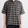 Checked Cotton and Wool-Blend Shirt - FR Checked Cotton and Wool-Blend Shirt - FR