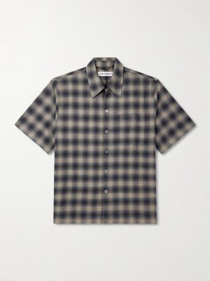 Checked Cotton and Wool-Blend Shirt Checked Cotton and Wool-Blend Shirt