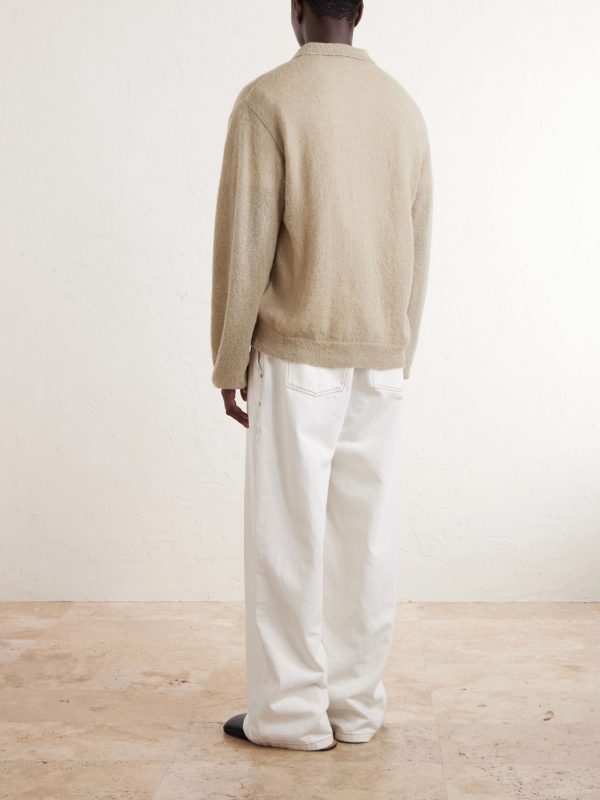Evening Polo Alpaca and Wool-Blend Cardigan - BK
