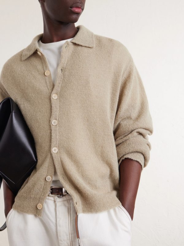 Evening Polo Alpaca and Wool-Blend Cardigan - CU