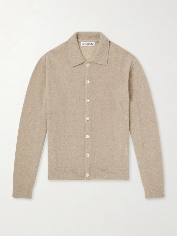 Evening Polo Alpaca and Wool-Blend Cardigan