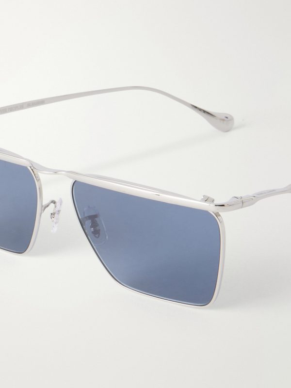 + Jil Sander Edition 2 Aviator-Style Silver-Tone Metal Sunglasses - CU + Jil Sander Edition 2 Aviator-Style Silver-Tone Metal Sunglasses - CU