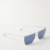 + Jil Sander Edition 2 Aviator-Style Silver-Tone Metal Sunglasses - FR + Jil Sander Edition 2 Aviator-Style Silver-Tone Metal Sunglasses - FR