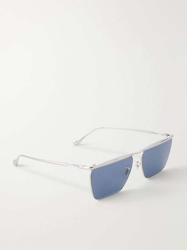 + Jil Sander Edition 2 Aviator-Style Silver-Tone Metal Sunglasses - FR + Jil Sander Edition 2 Aviator-Style Silver-Tone Metal Sunglasses - FR