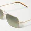 Victory II Aviator-Style Gold-Tone Sunglasses - CU Victory II Aviator-Style Gold-Tone Sunglasses - CU