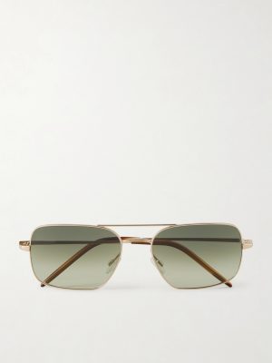 Victory II Aviator-Style Gold-Tone Sunglasses