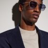 R-17 Aviator-Style Silver-Tone Sunglasses - BK R-17 Aviator-Style Silver-Tone Sunglasses - BK