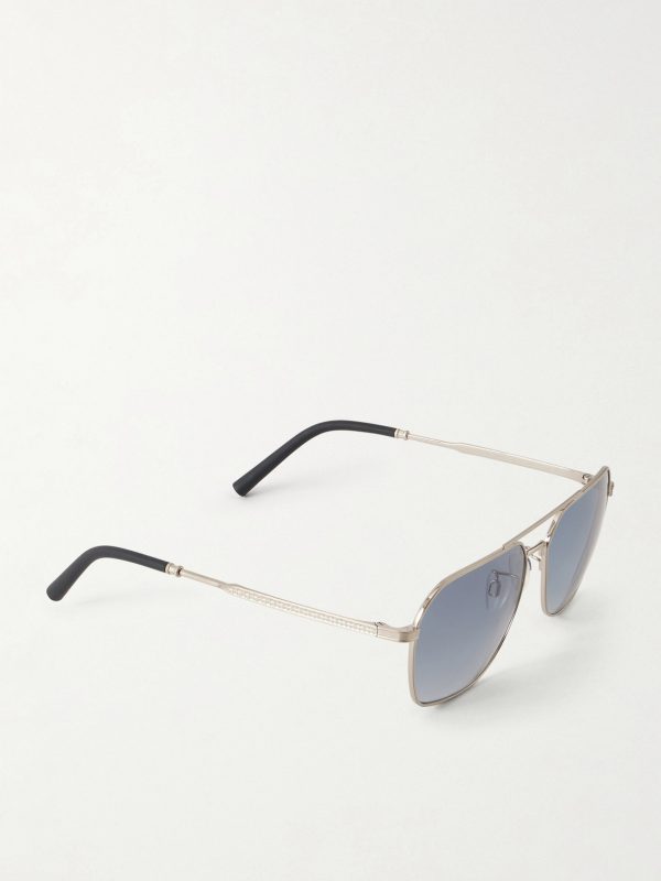 R-17 Aviator-Style Silver-Tone Sunglasses - FR R-17 Aviator-Style Silver-Tone Sunglasses - FR