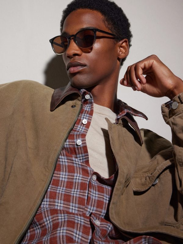 Finley Esq. Round-Frame Acetate Sunglasses - BK Finley Esq. Round-Frame Acetate Sunglasses - BK