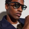 Sheldrake-F Round-Frame Acetate Sunglasses - BK Sheldrake-F Round-Frame Acetate Sunglasses - BK