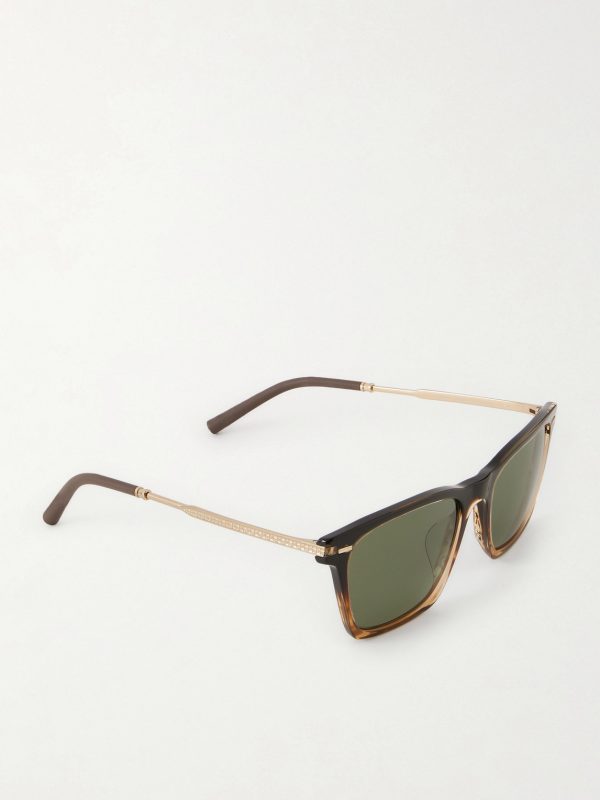 R-19 D-Frame Acetate and Gold-Tone Sunglasses - FR R-19 D-Frame Acetate and Gold-Tone Sunglasses - FR