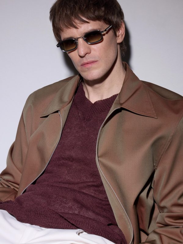 Canicula Square-Frame Titanium Sunglasses - BK