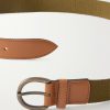 3.5cm Leather-Trimmed Woven Belt - CU