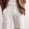 Straight-Leg Garment-Dyed Linen Shorts - CU Straight-Leg Garment-Dyed Linen Shorts - CU