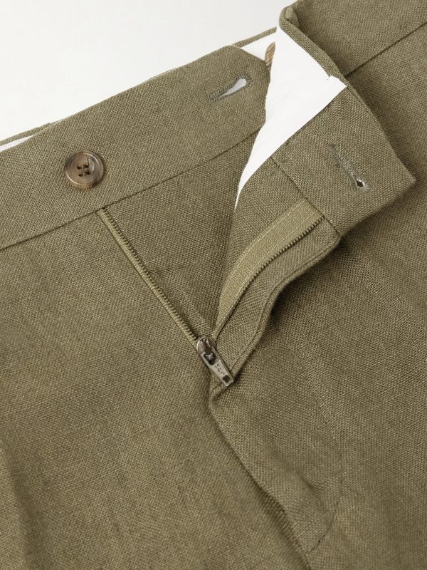 Straight-Leg Linen Shorts - E1 Straight-Leg Linen Shorts - E1
