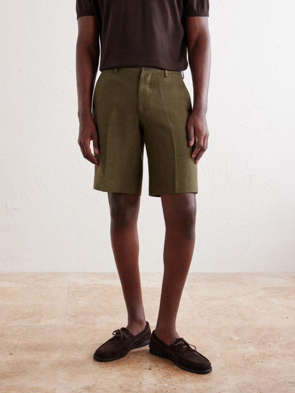 Straight-Leg Linen Shorts - FR Straight-Leg Linen Shorts - FR