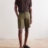 Straight-Leg Linen Shorts - OU Straight-Leg Linen Shorts - OU