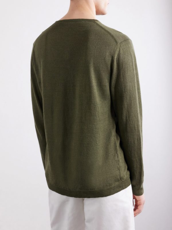 Linen Henley T-Shirt - BK Linen Henley T-Shirt - BK