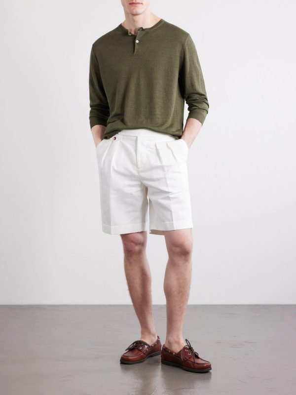 Linen Henley T-Shirt - OU Linen Henley T-Shirt - OU
