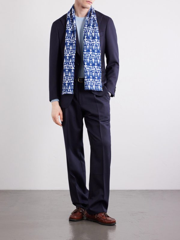 Printed Cotton-Voile Scarf - OU Printed Cotton-Voile Scarf - OU