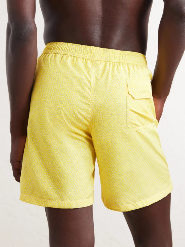 Straight-Leg Printed Swim Shorts - BK Straight-Leg Printed Swim Shorts - BK